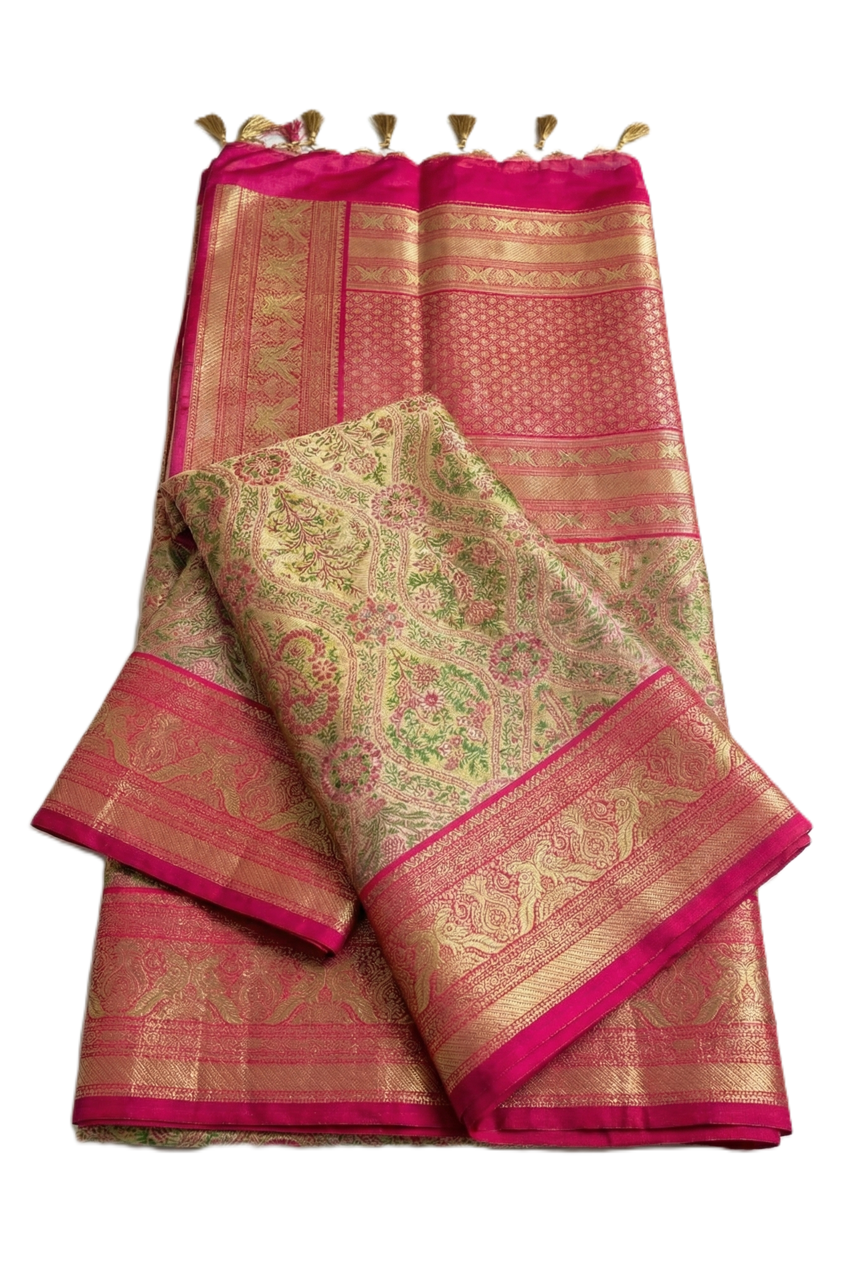 Silk Figure Gala Saree with Zari Border