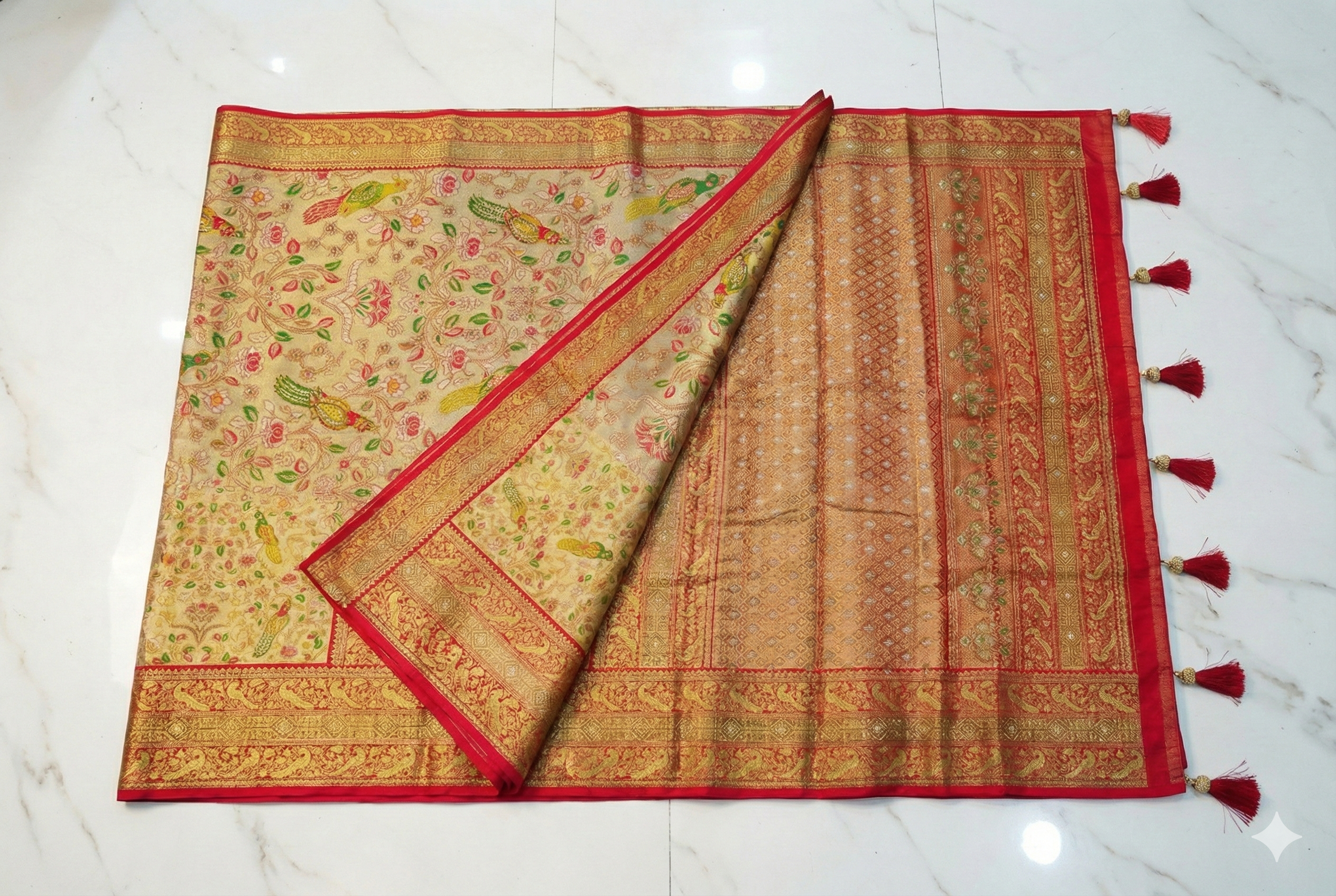 Silk Figure Glove Stone Work Saree