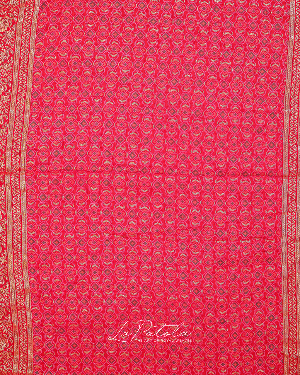 Hot Pink Micro Dot Bandhej Saree