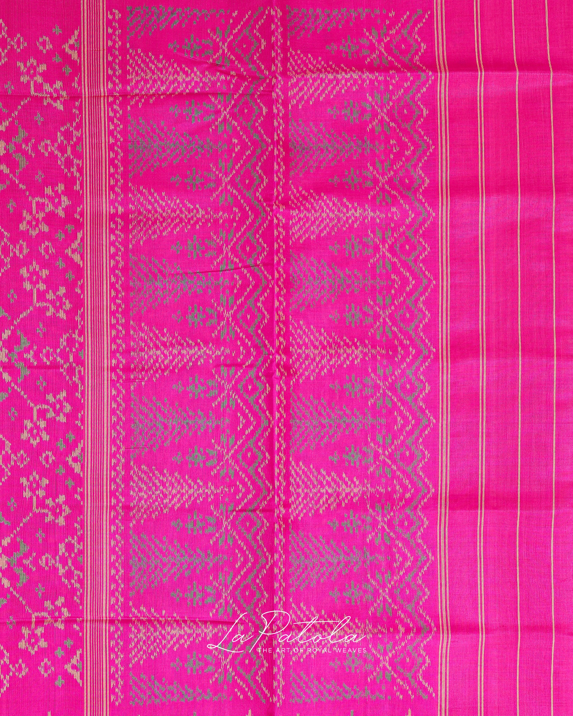 Fuchsia Pink Designer Patola Saree