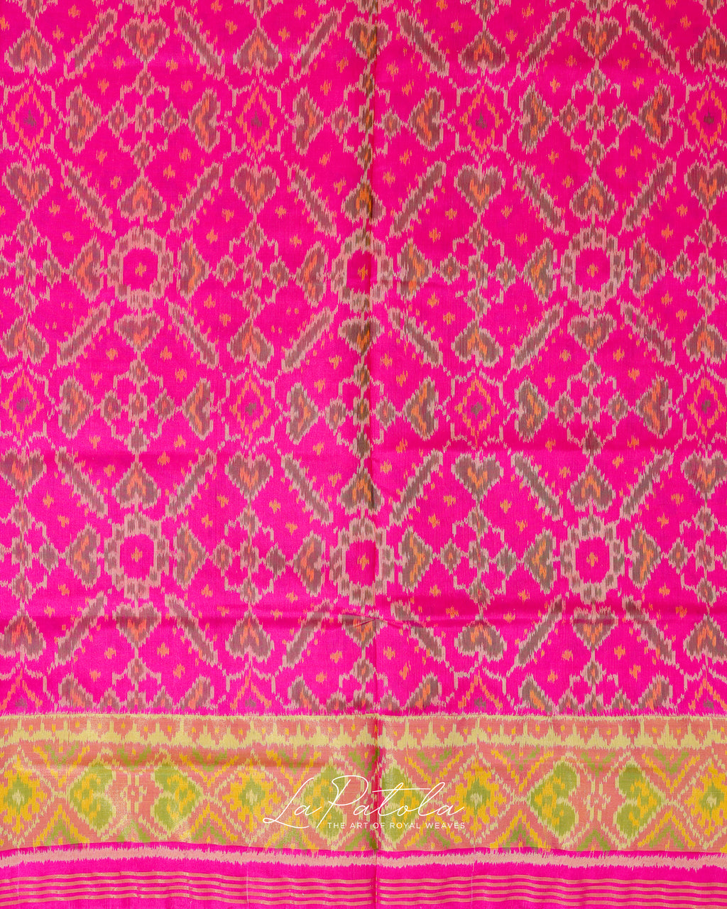 Rani Pink Navratan Patola Saree
