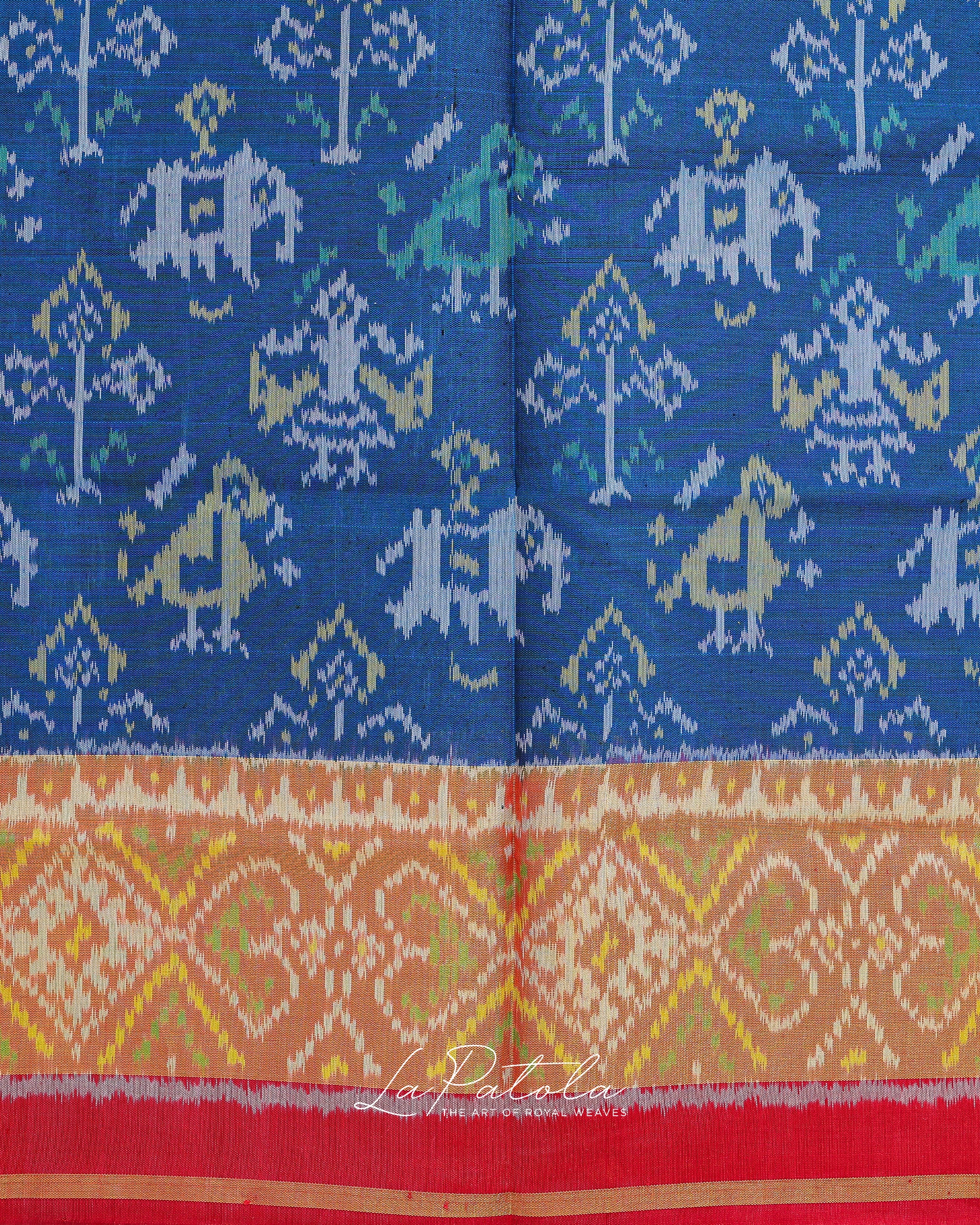 Cobalt Blue Mukti Figure Patola Saree