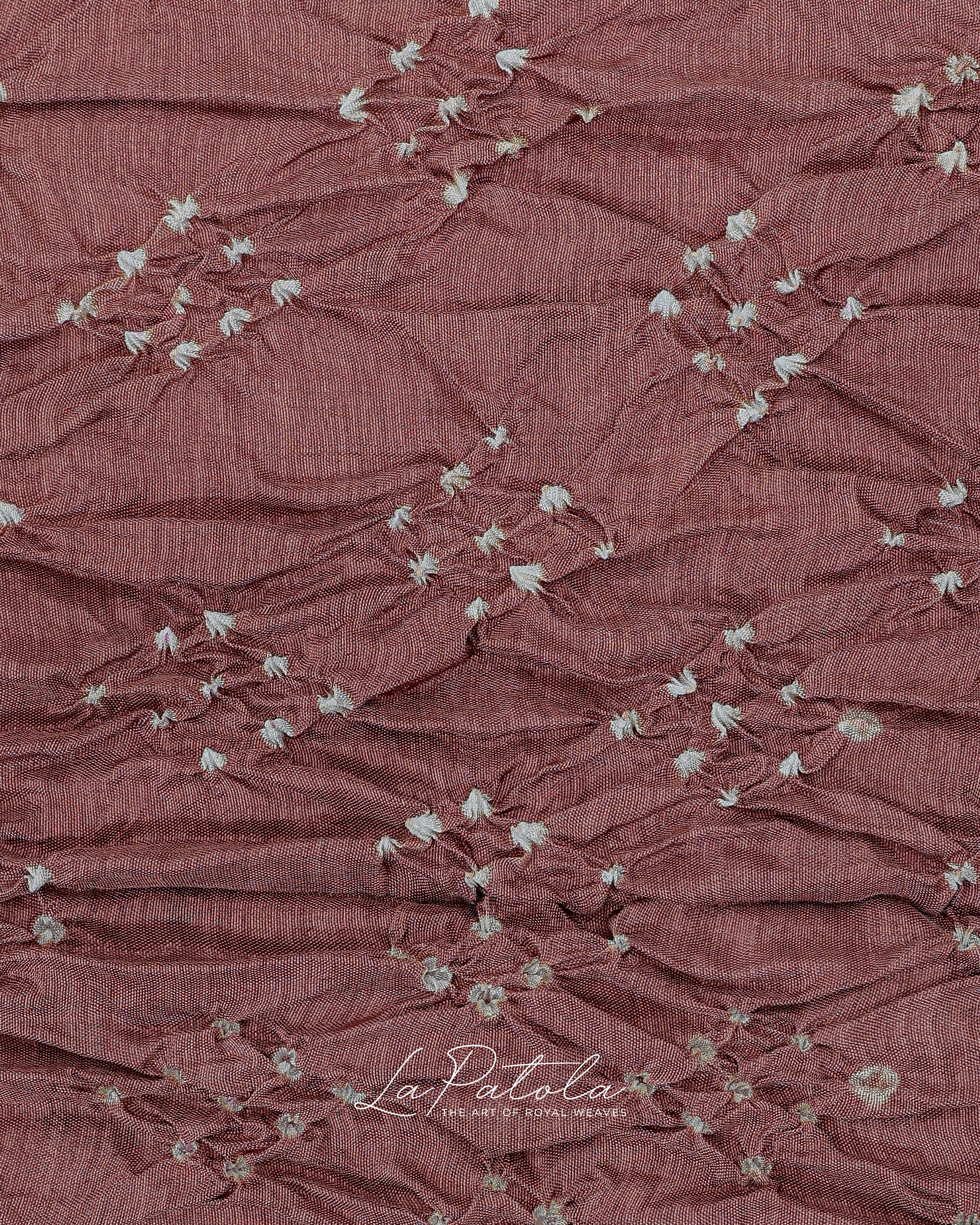 Mauve Floral Buti Bandhej Saree
