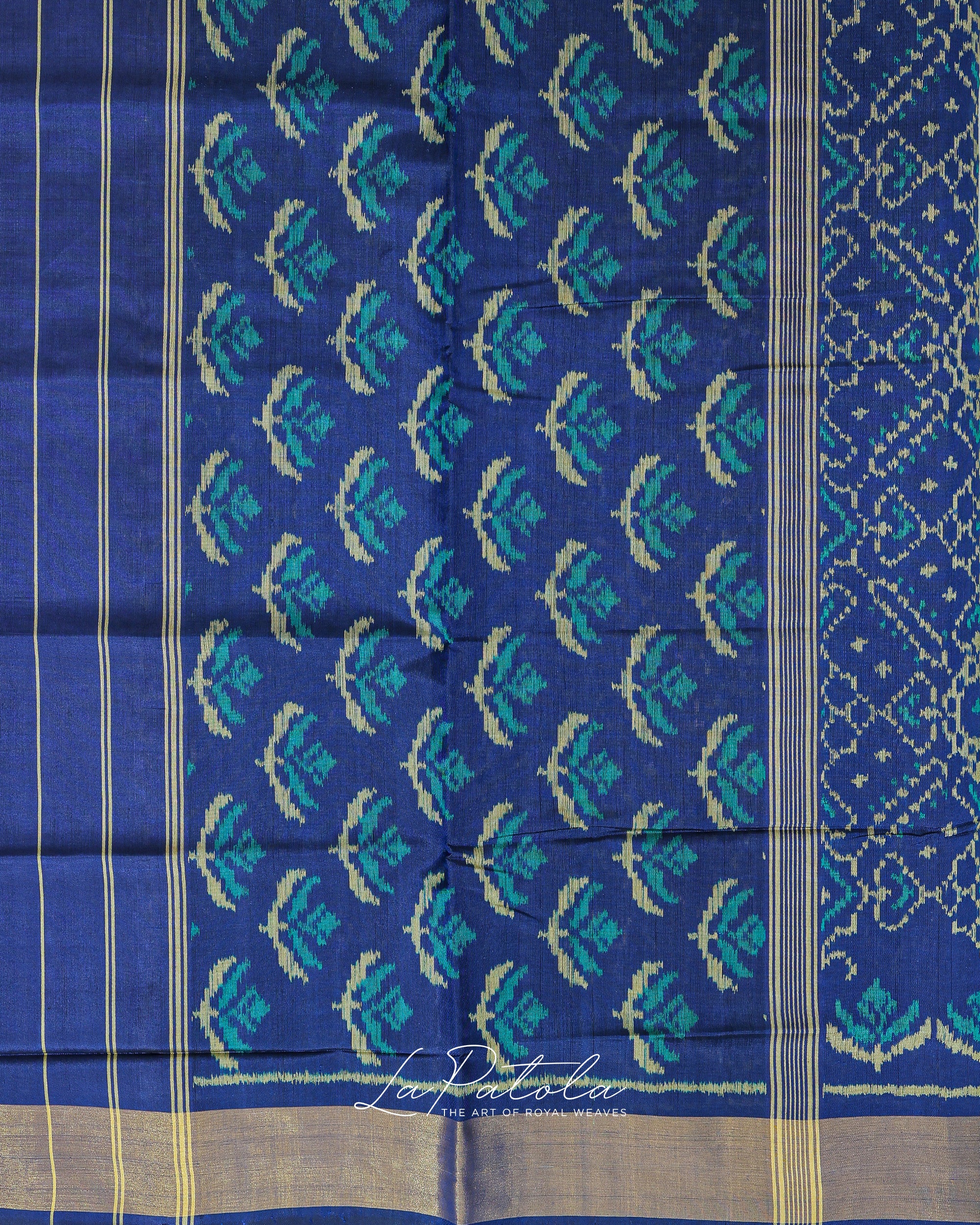 Navy Blue Buti Patola Saree