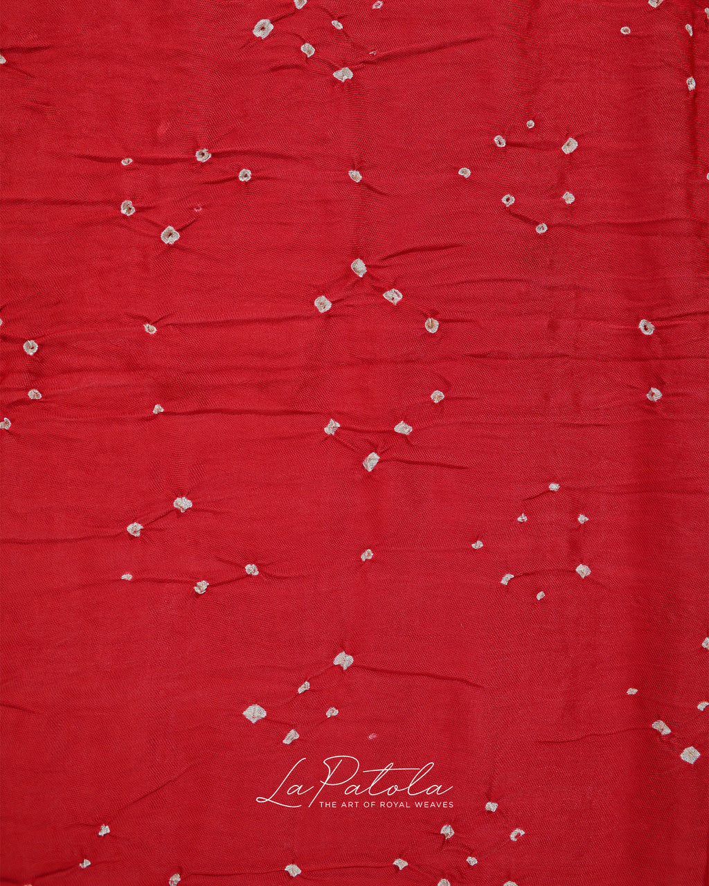 Bright Red Buti Bandhej Saree