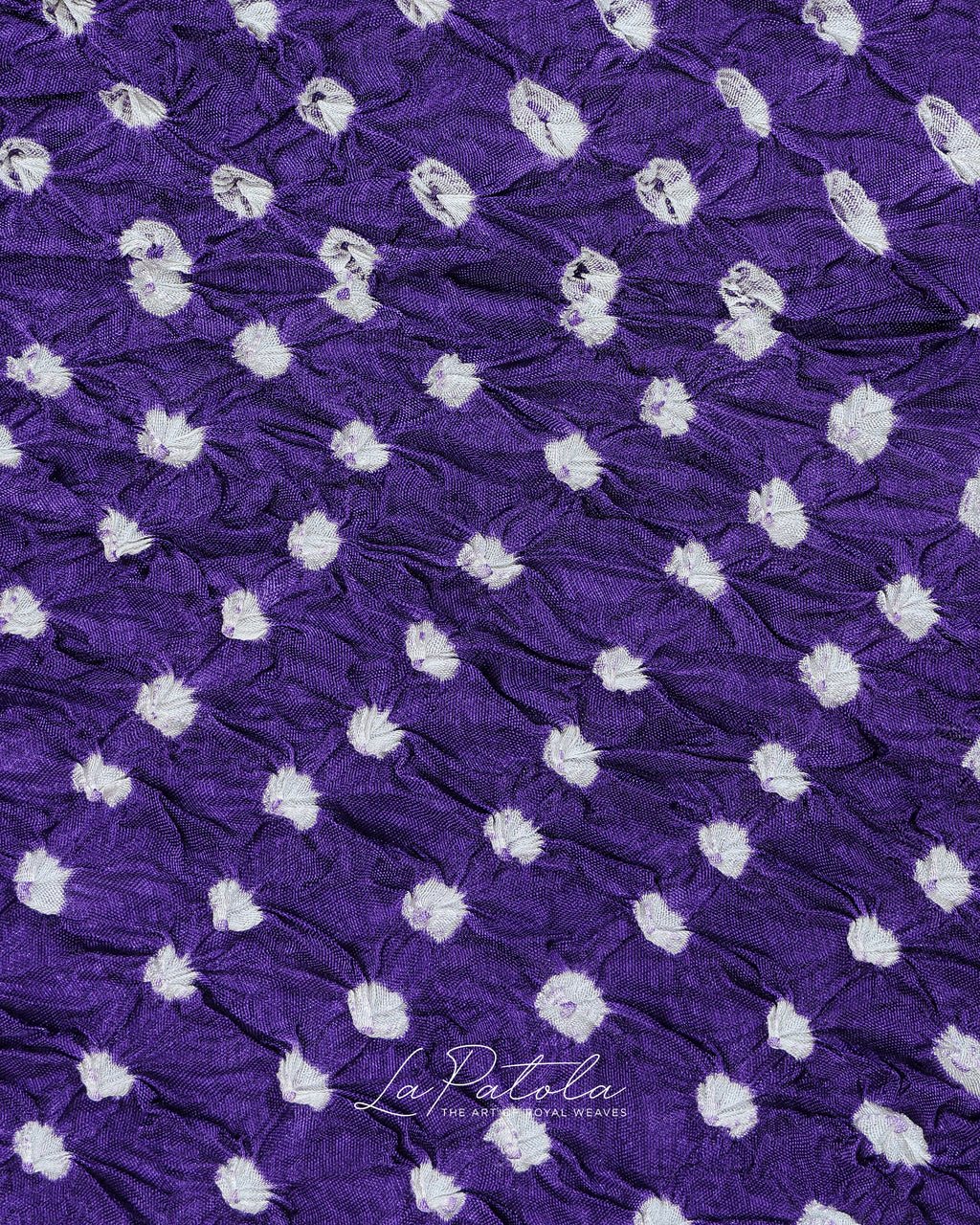 Purple Petal Dot Bandhej Saree