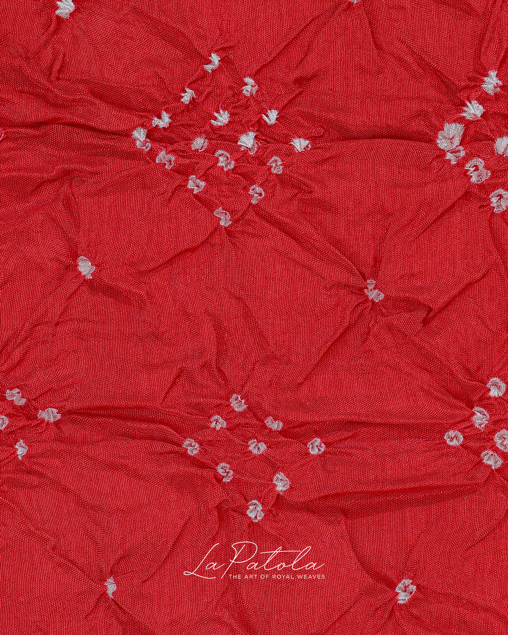 Crimson Floral Buti Bandhej Saree
