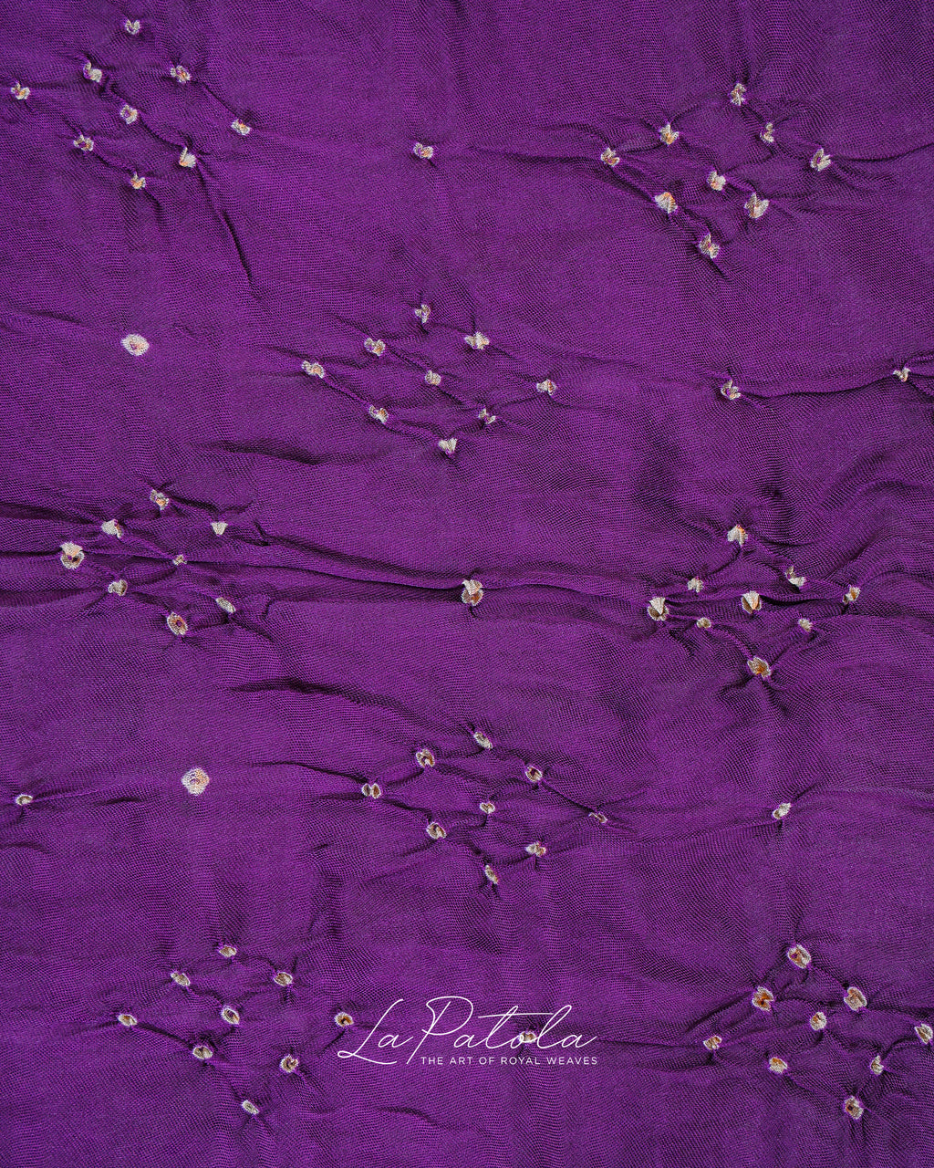 Violet Scattered Buti Bandhej Saree