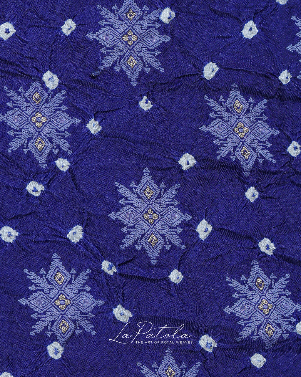 Purple Leaf Pallu Bandhej Saree