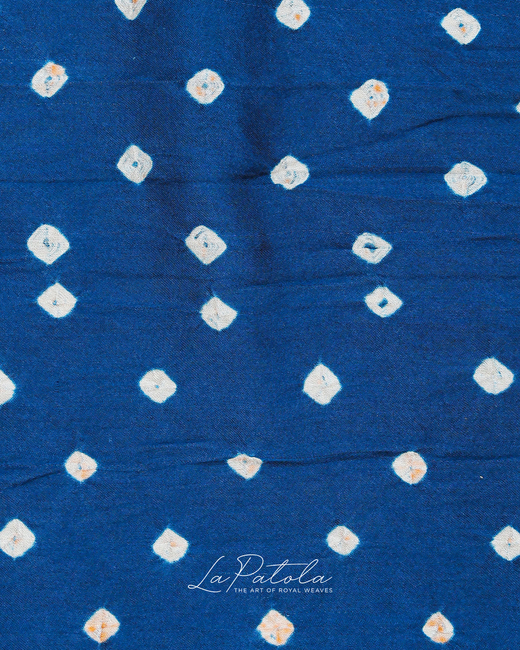 Cobalt Polka Bandhej Saree