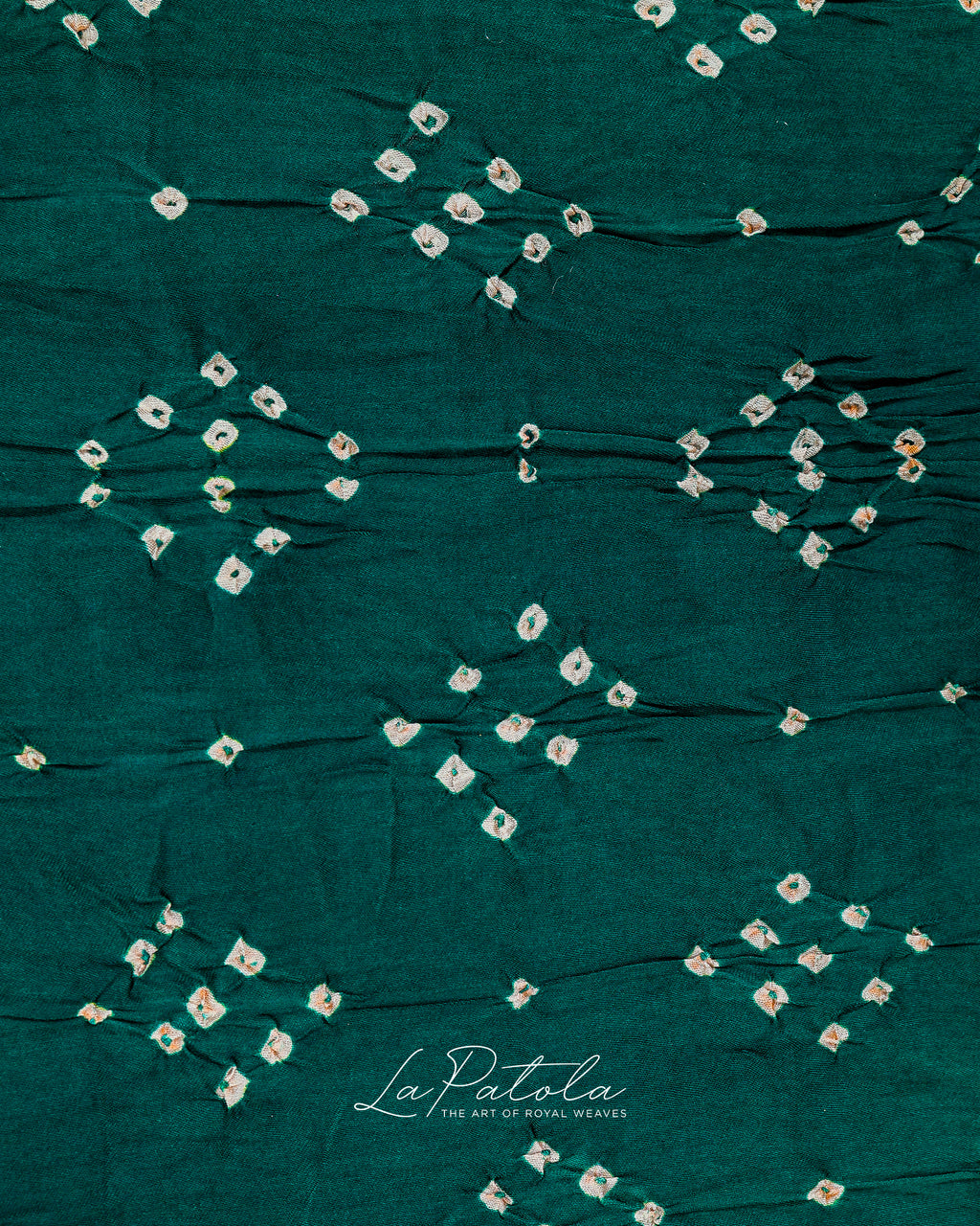 Teal Scattered Buti Bandhej Saree