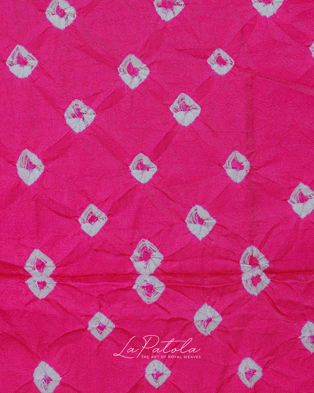 Fuchsia Floral Pallu Bandhej Saree