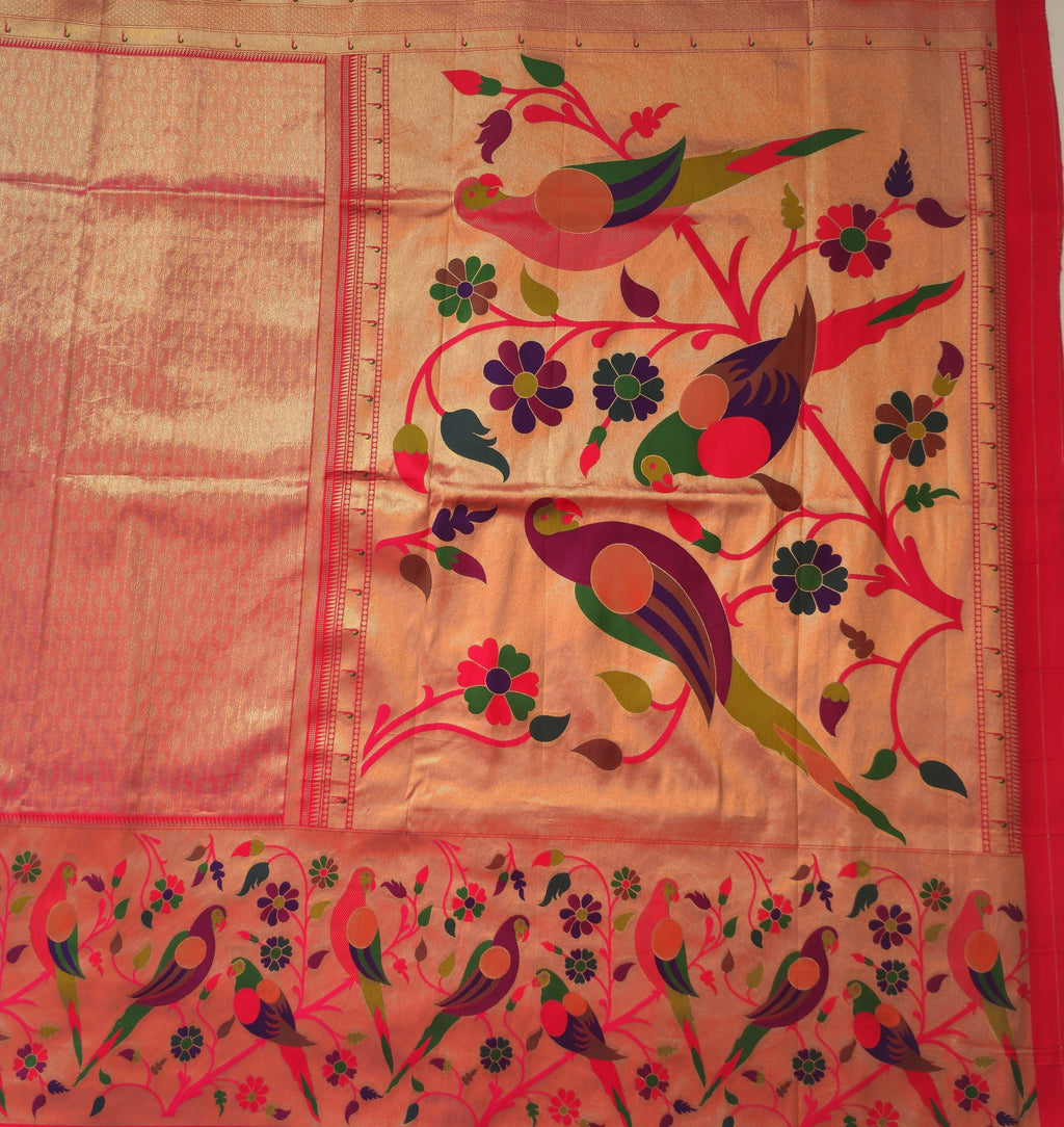 Silk Figure Border Blue Gala Saree