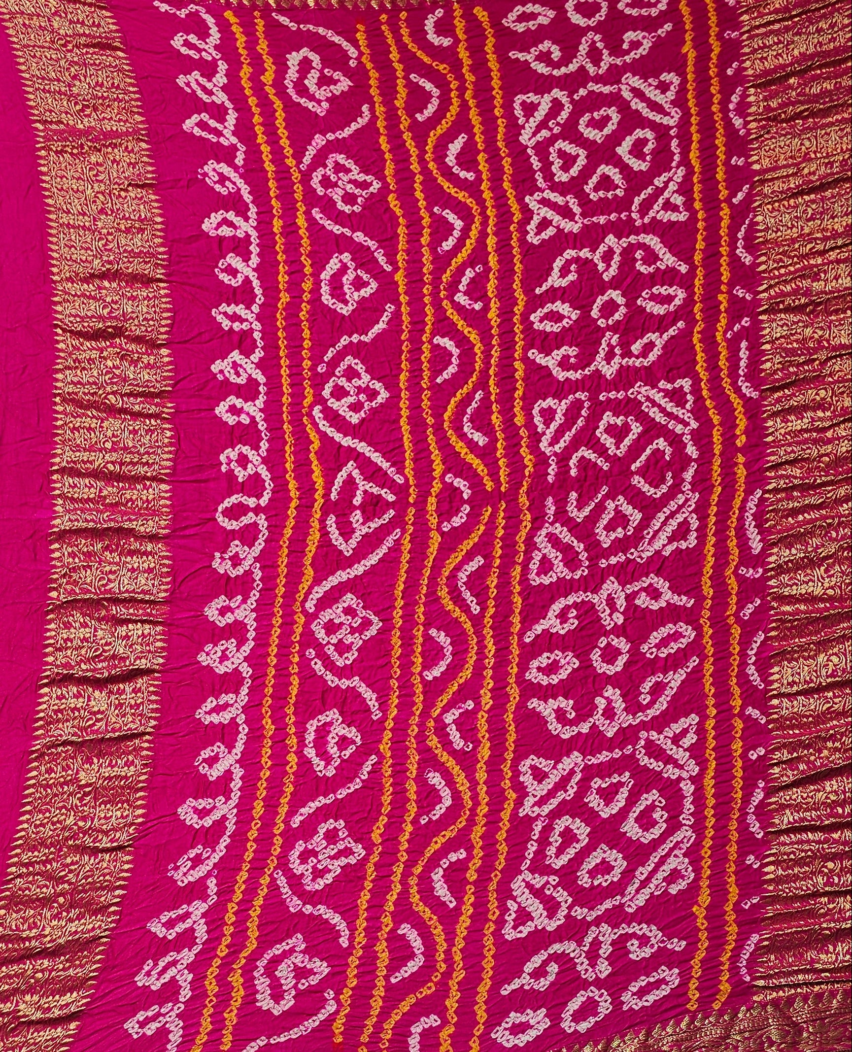 Zari Nakshi Chakri Pink Rai Dana Bandhej Saree