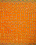 Saffron Floral Buti Bandhej Saree