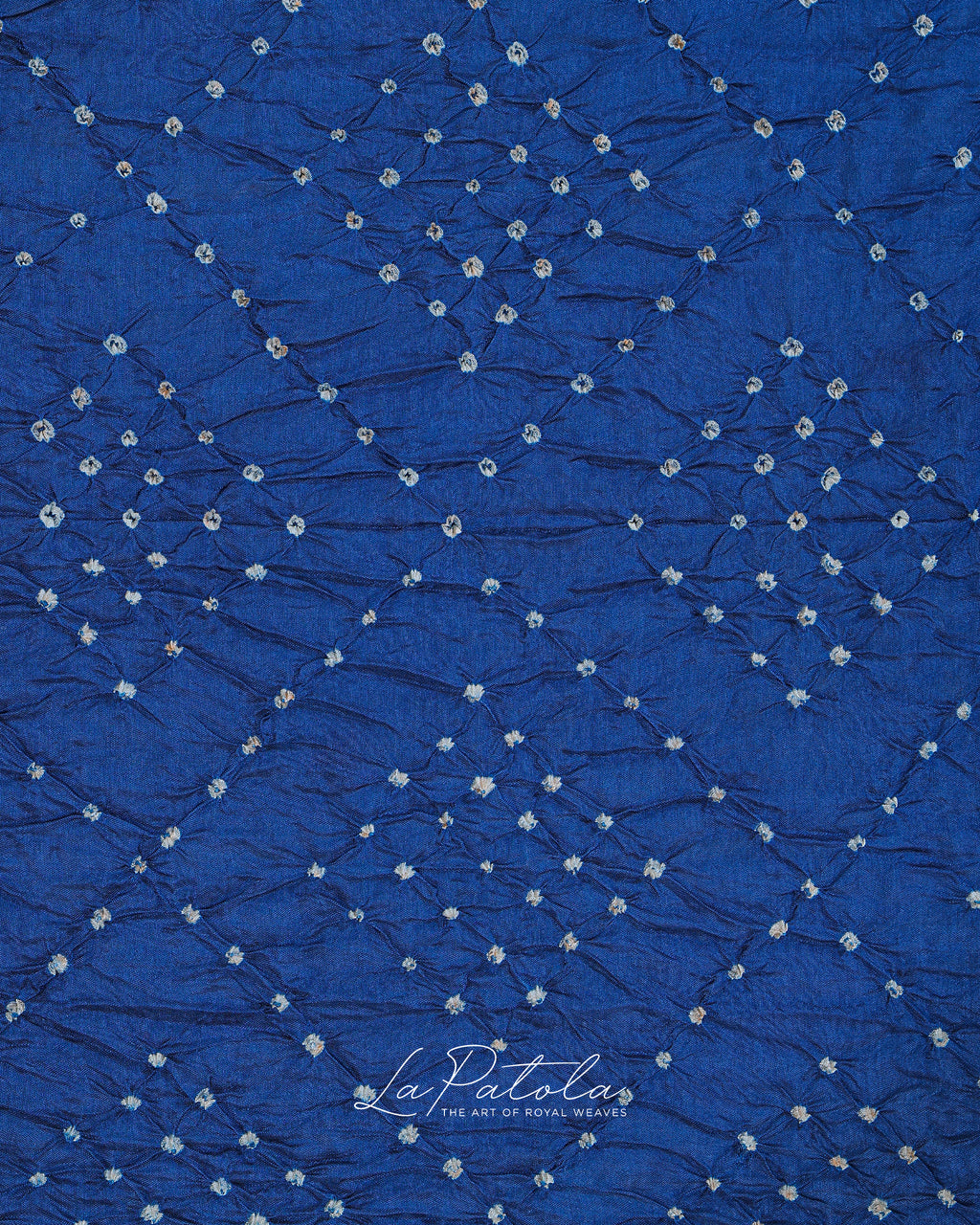 Royal Blue Floral Pallu Bandhej Saree
