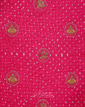 Hot Pink Coin Motif Bandhej Saree