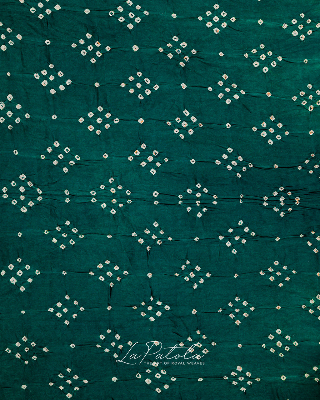 Teal Scattered Buti Bandhej Saree