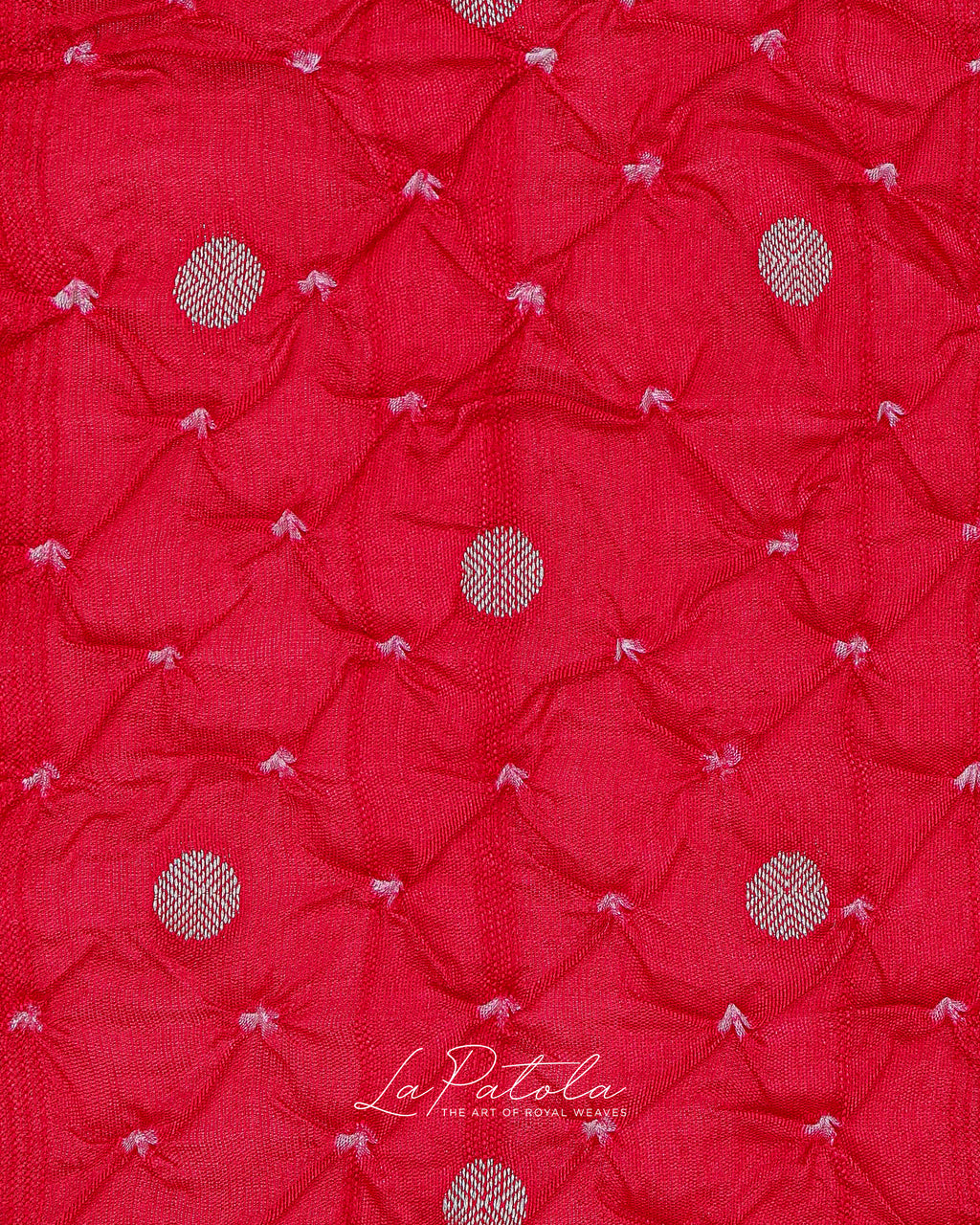 Pink Floral Panel Bandhej Saree