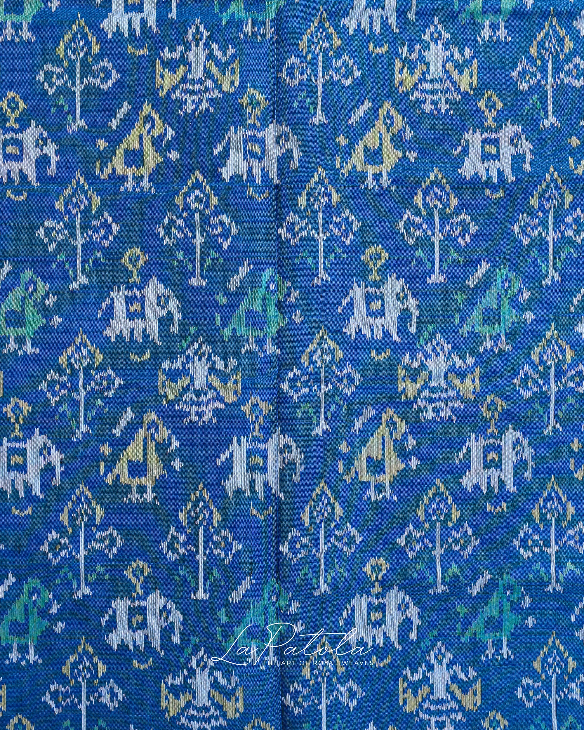 Cobalt Blue Mukti Figure Patola Saree