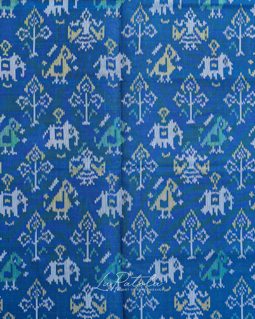 Cobalt Blue Mukti Figure Patola Saree