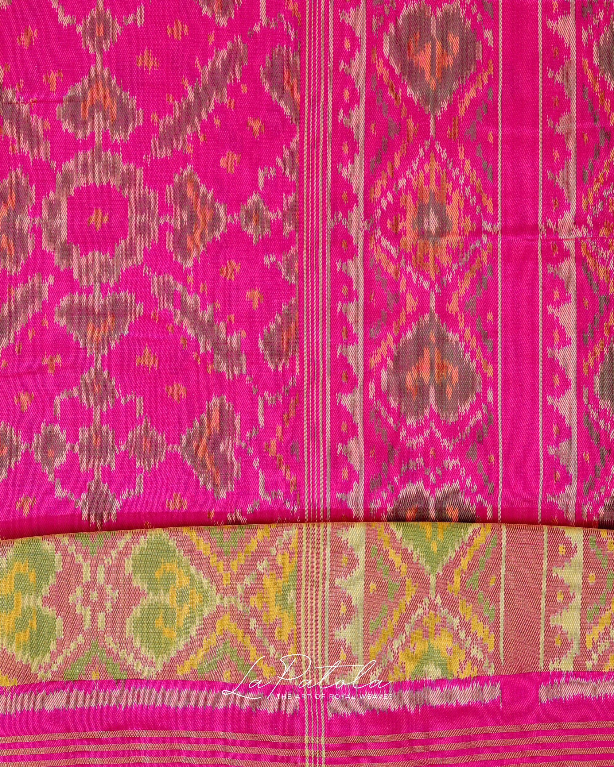 Rani Pink Navratan Patola Saree