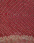 Maroon Petal Buti Bandhej Saree