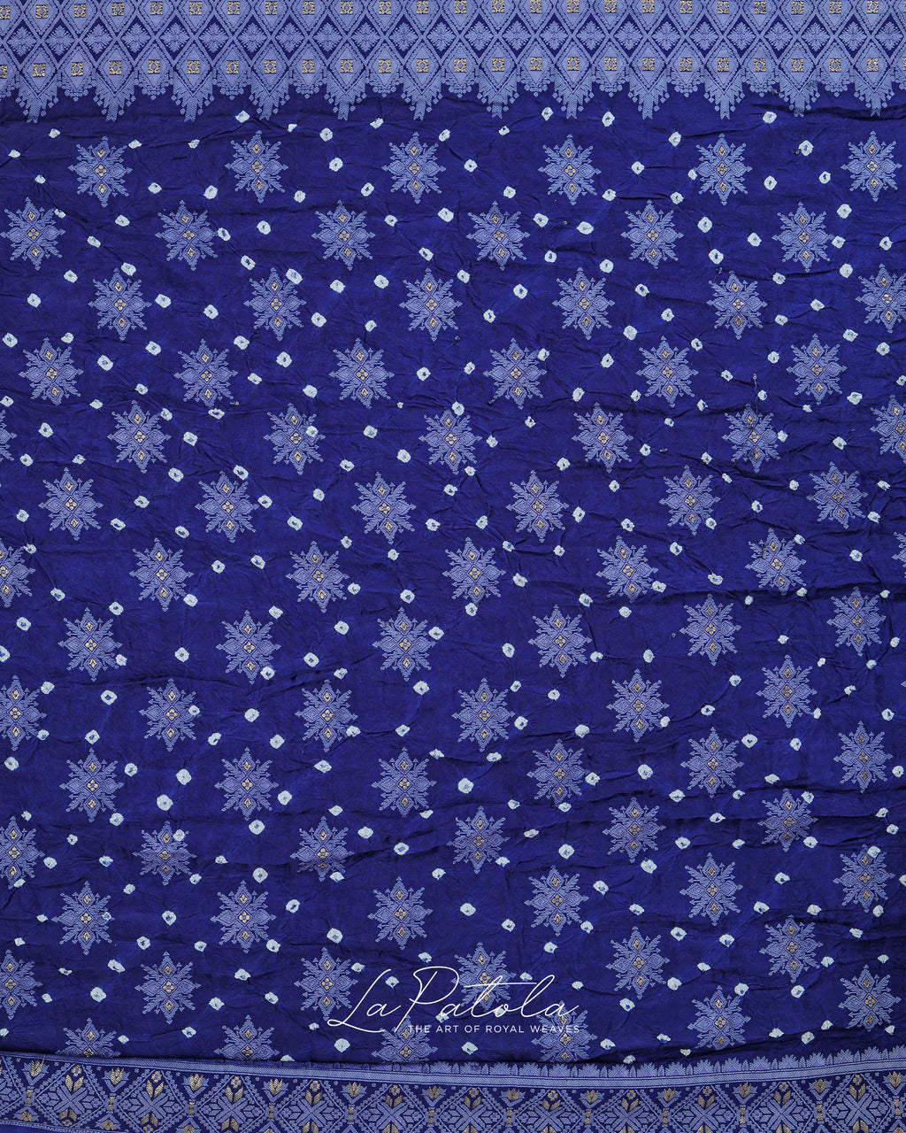 Purple Leaf Pallu Bandhej Saree