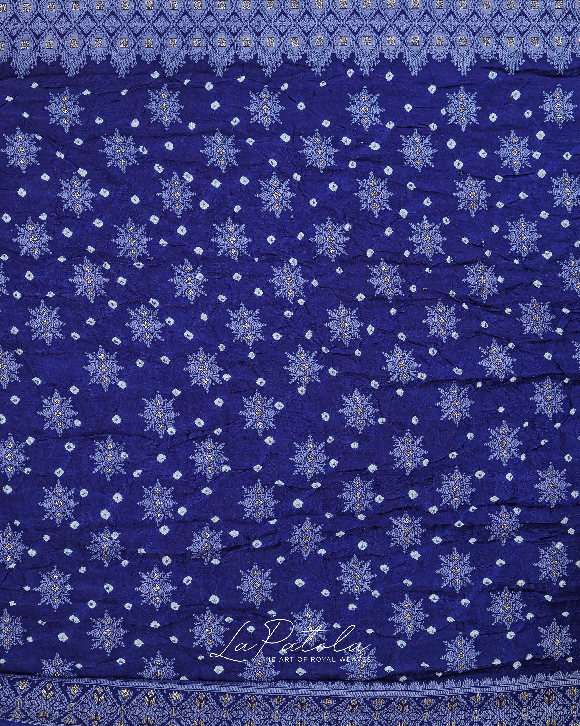 Purple Leaf Pallu Bandhej Saree