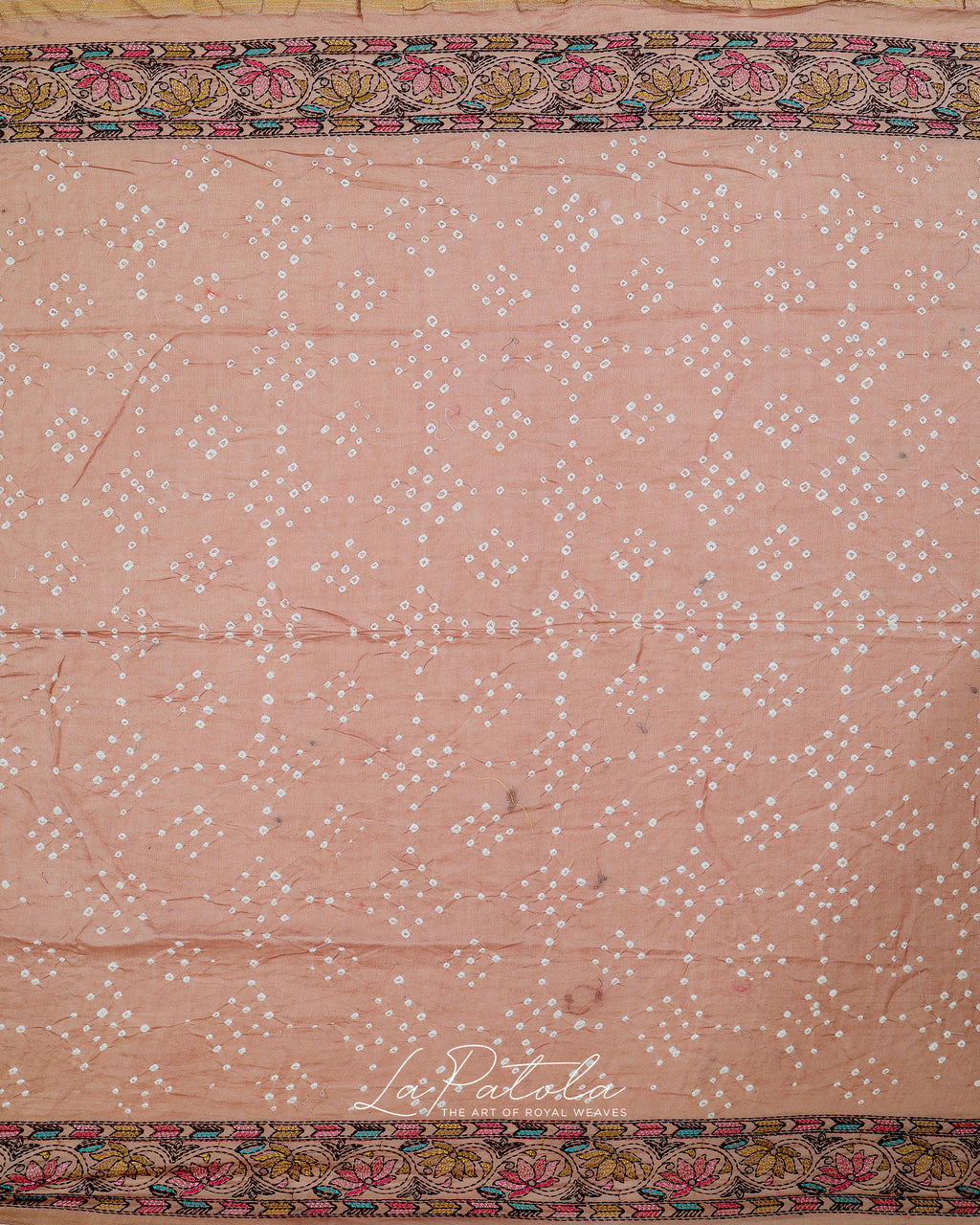 Blush Printed Pallu Bandhej Saree