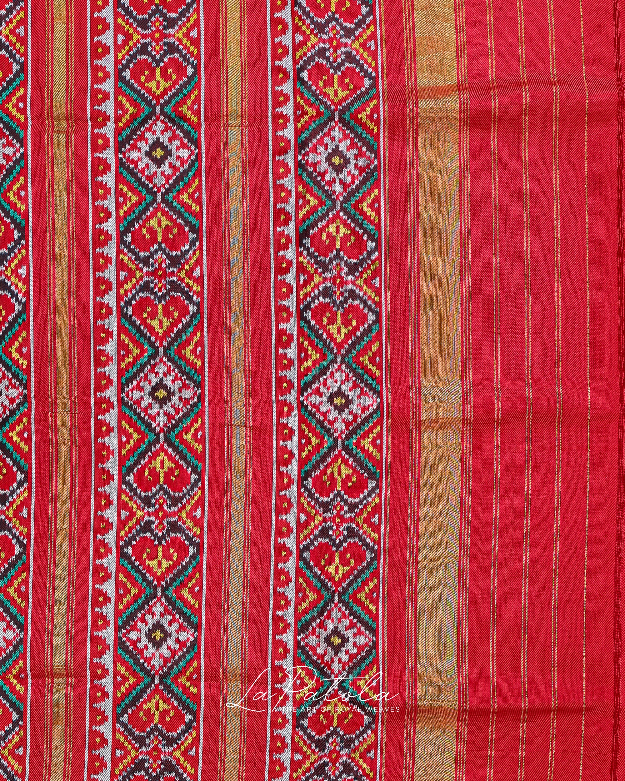 Multicolour Diamond Ikat Patola Saree