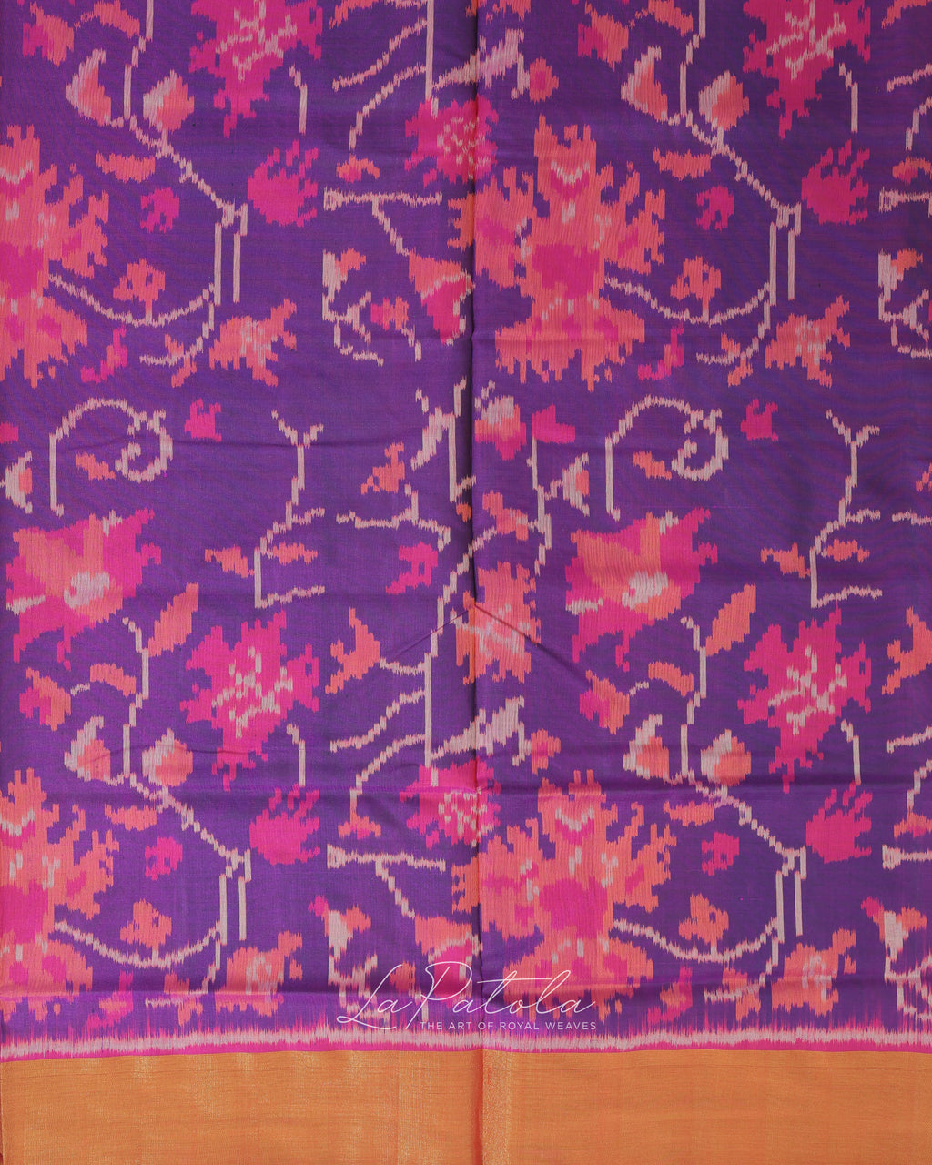 Purple Floral Pallu Patola Saree