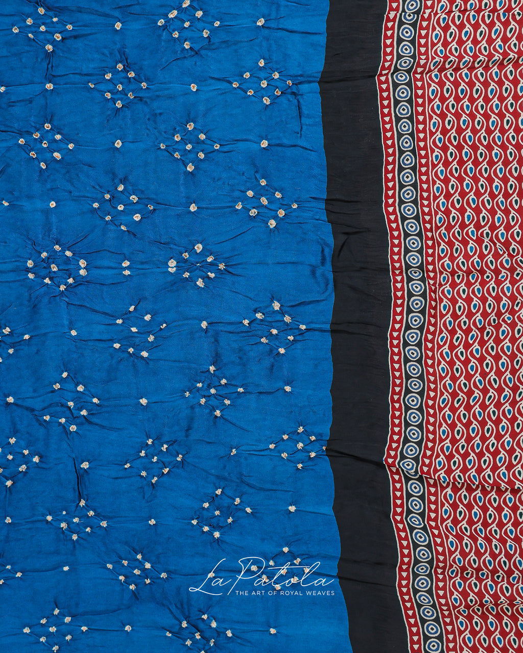 Ink Blue Buti Bandhej Saree