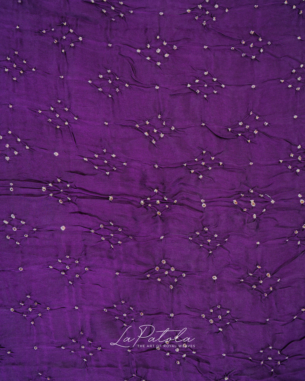 Violet Scattered Buti Bandhej Saree