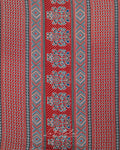 Brick Red Ajrakh Panel Bandhej Saree