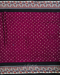 Red Ajrakh Border Bandhej Saree