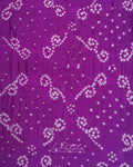 Purple Paisley Dot Bandhej Saree