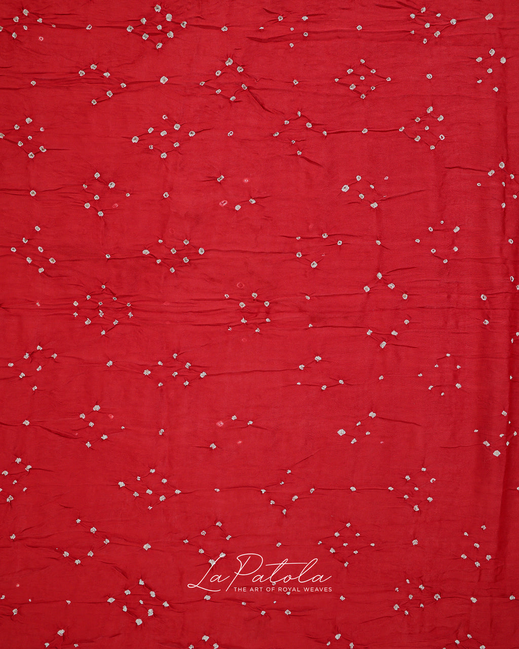 Bright Red Buti Bandhej Saree