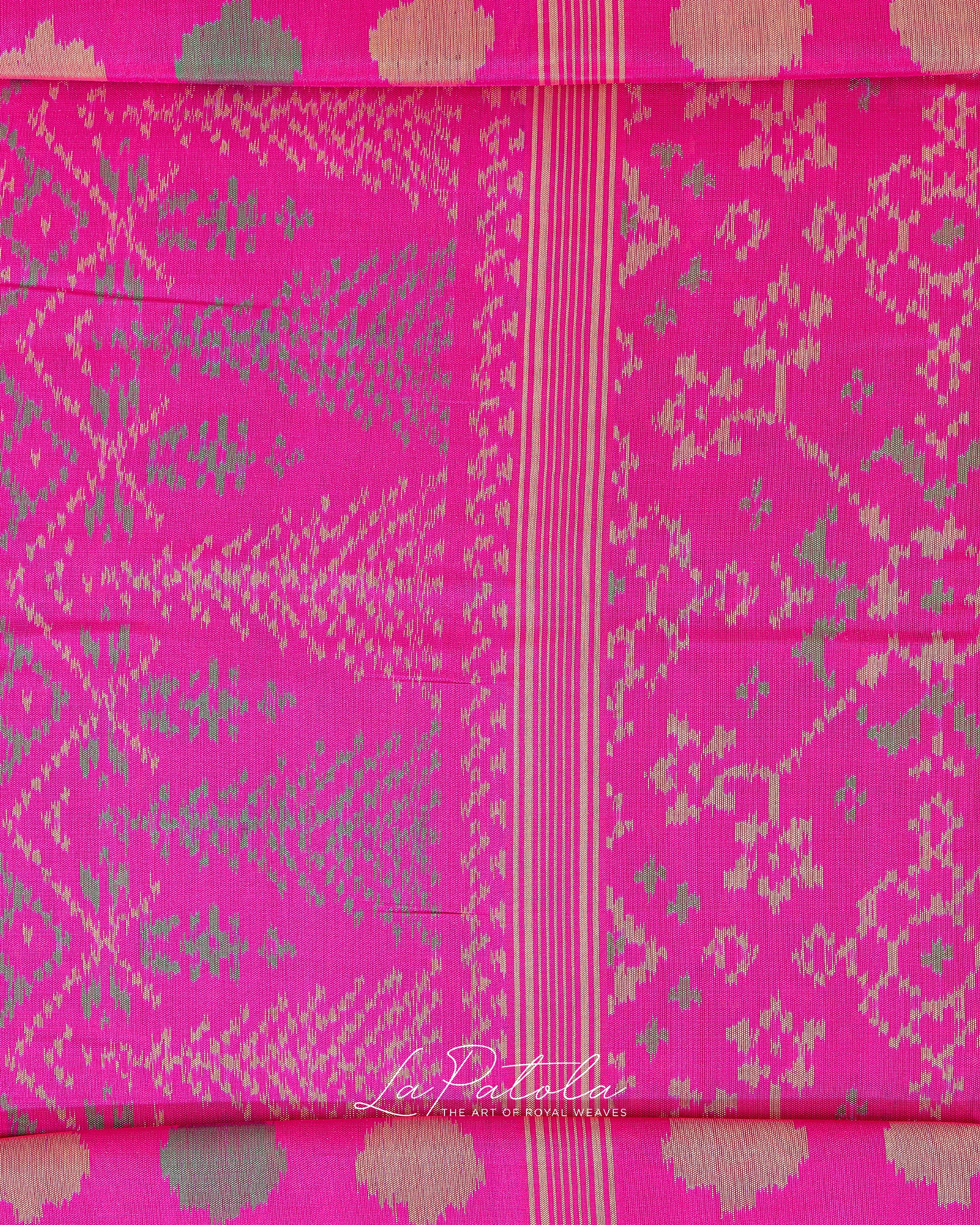 Fuchsia Pink Designer Patola Saree
