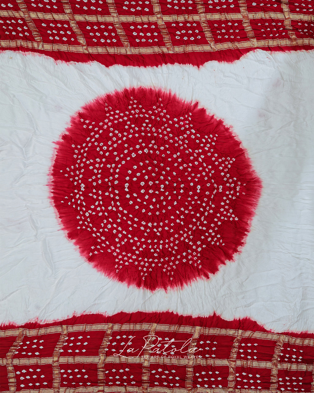 Red Classic Pallu Bandhej Saree
