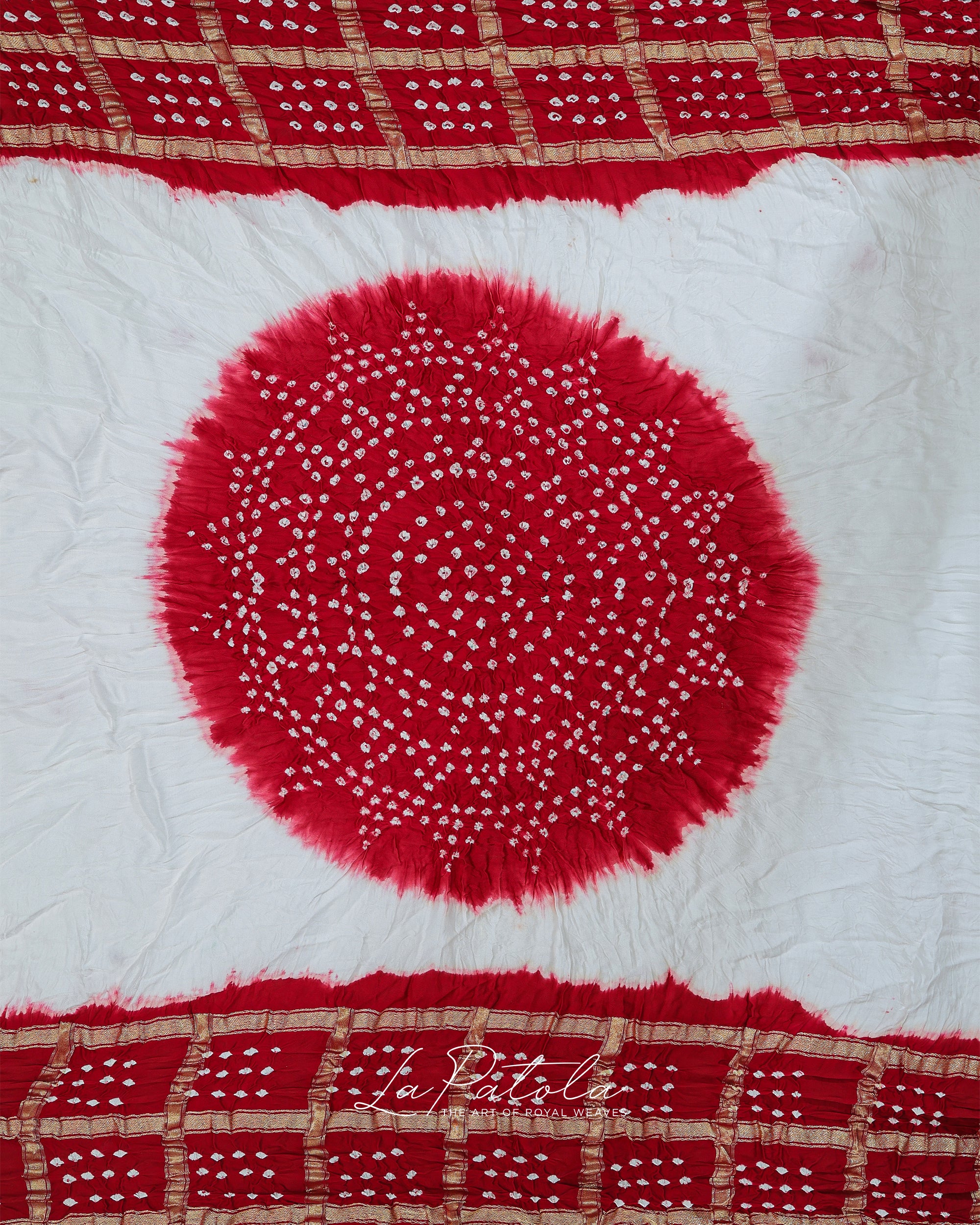 Red Classic Pallu Bandhej Saree