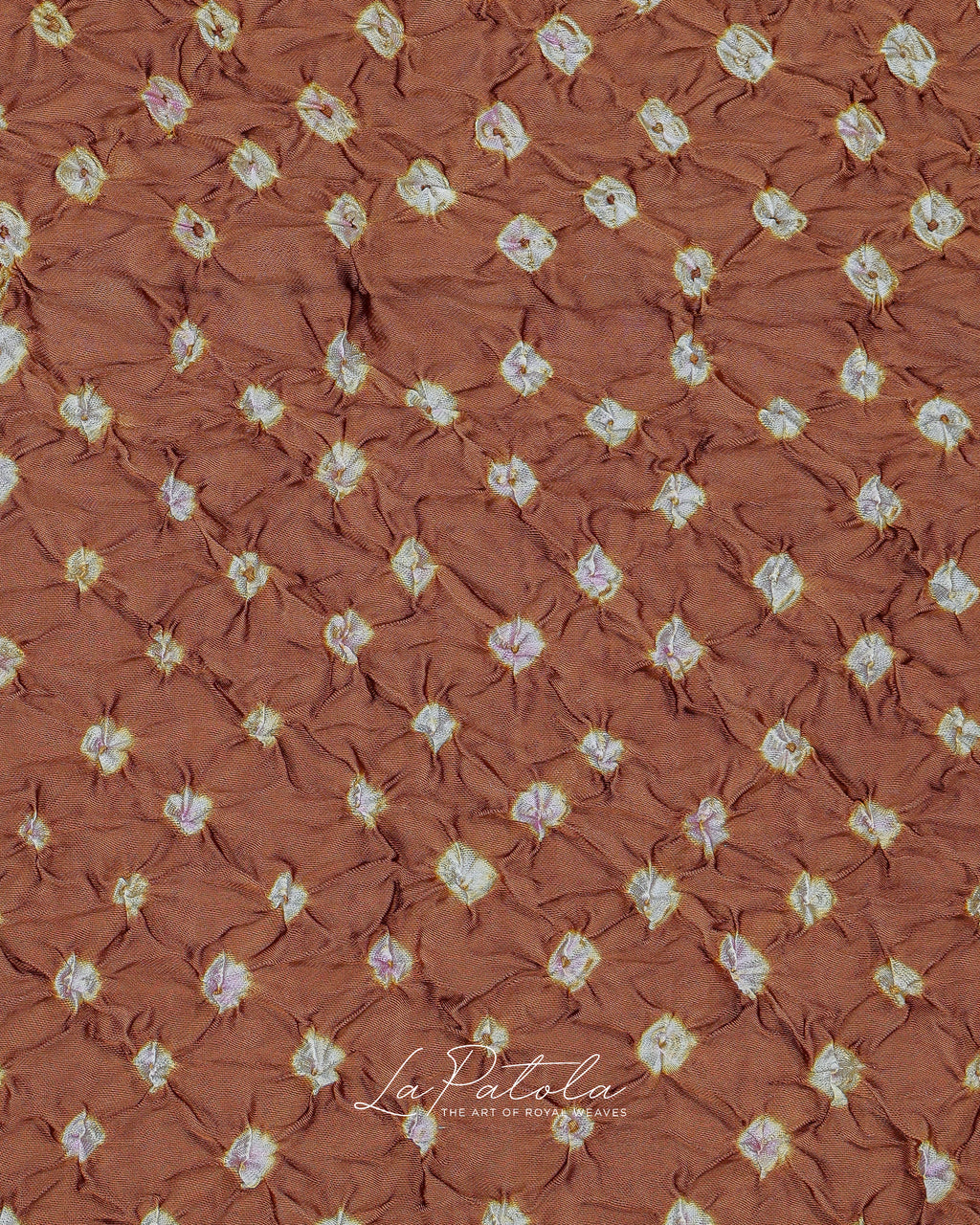 Mocha Printed Pallu Bandhej Saree
