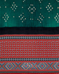 Teal Scattered Buti Bandhej Saree