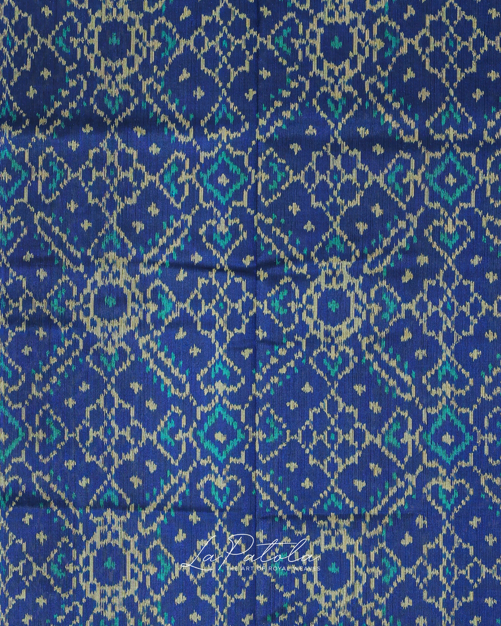 Navy Blue Buti Patola Saree