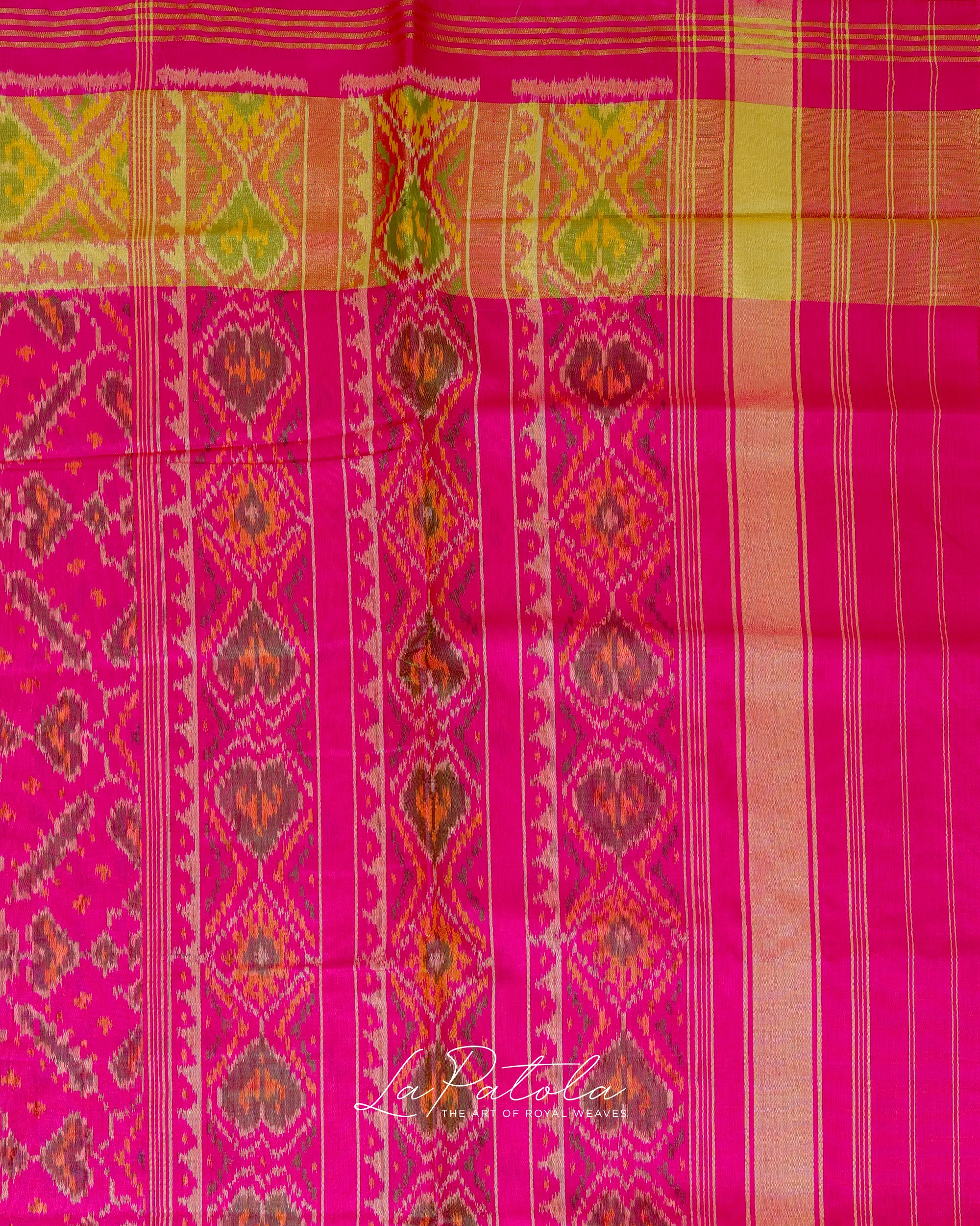 Rani Pink Navratan Patola Saree