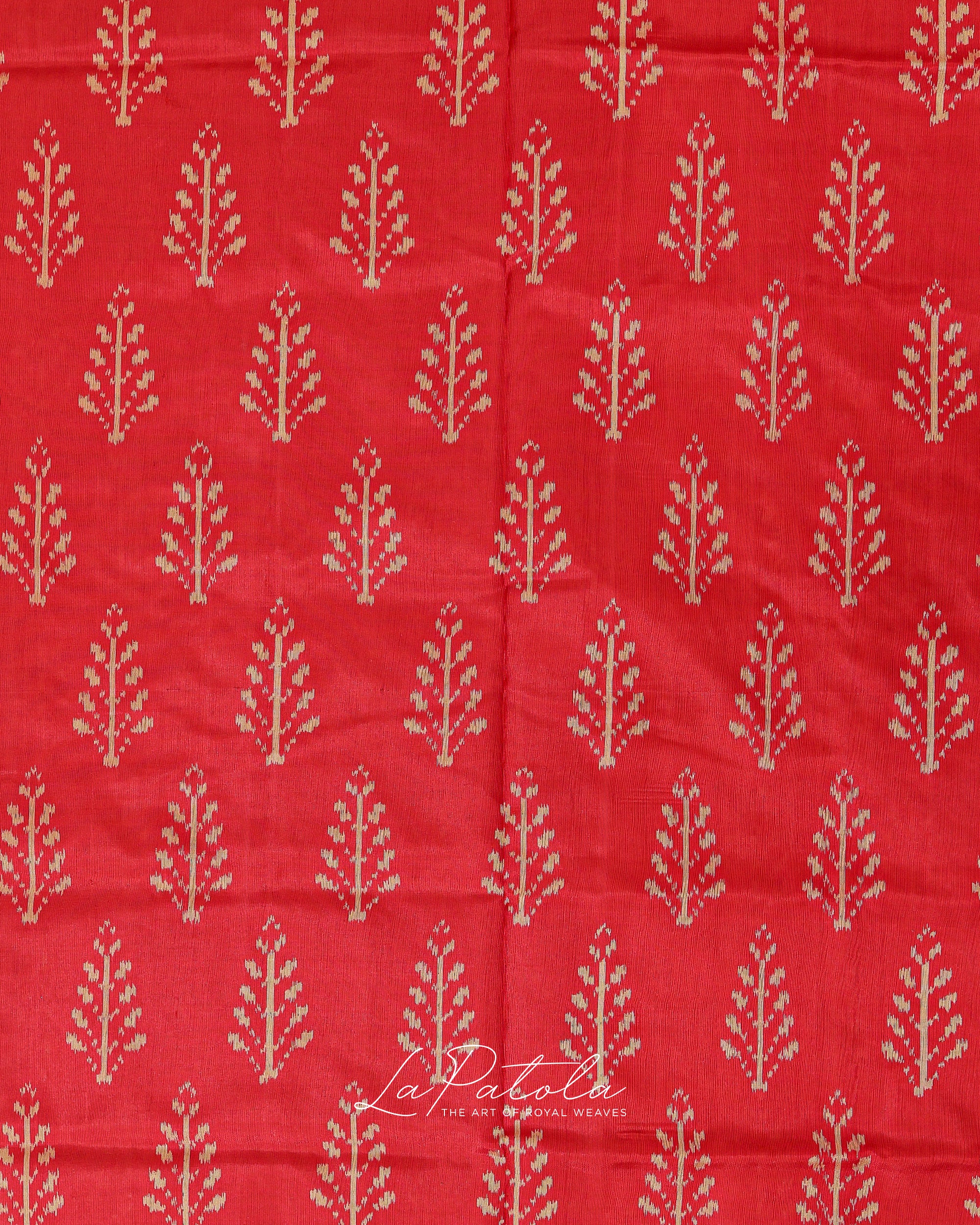 Vermilion Medallion Patola Saree