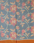 Powder Blue Floral Vine Patola Saree