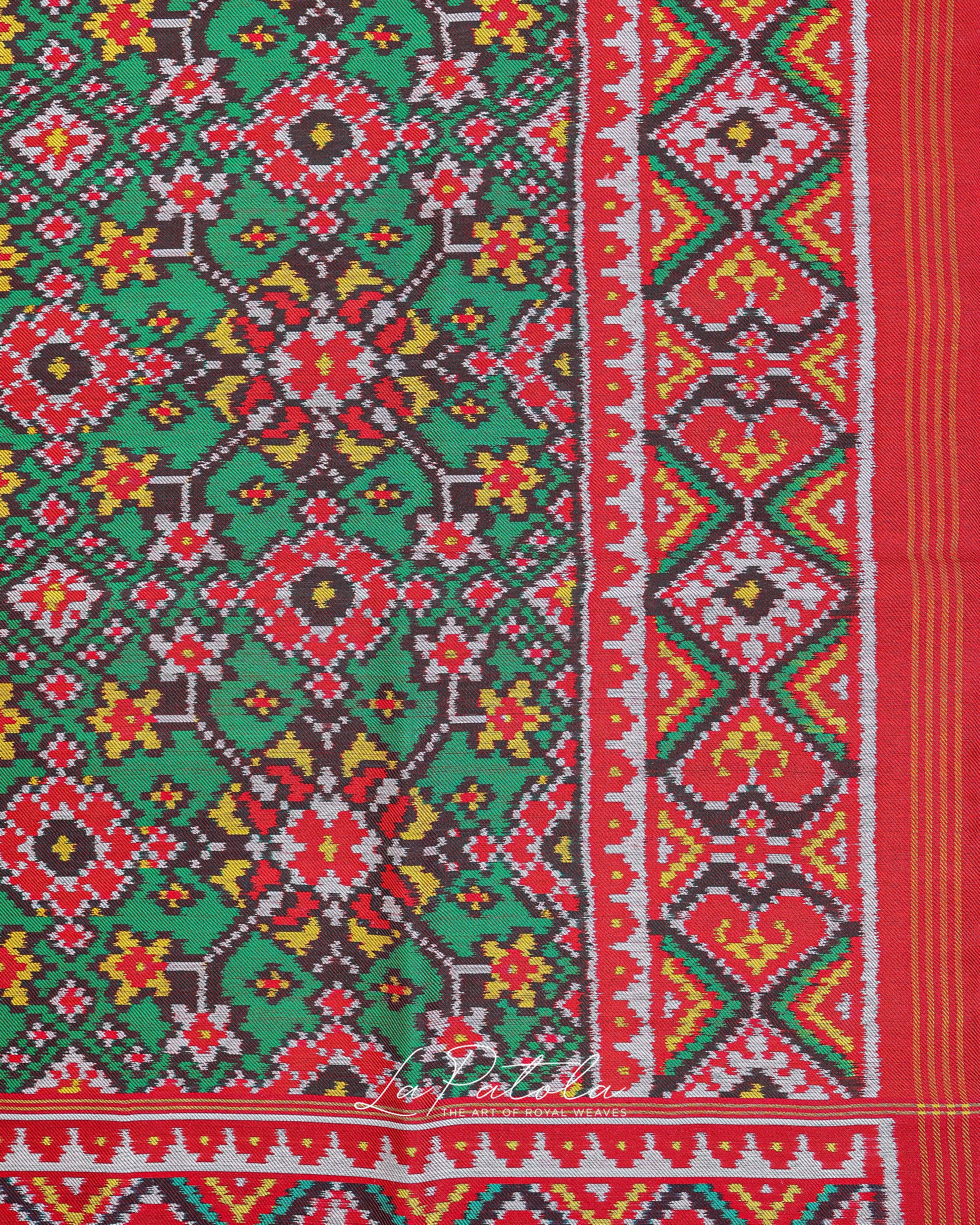 Multicolour Diamond Ikat Patola Saree