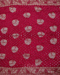 Rani Pink Floral Buti Bandhej Saree