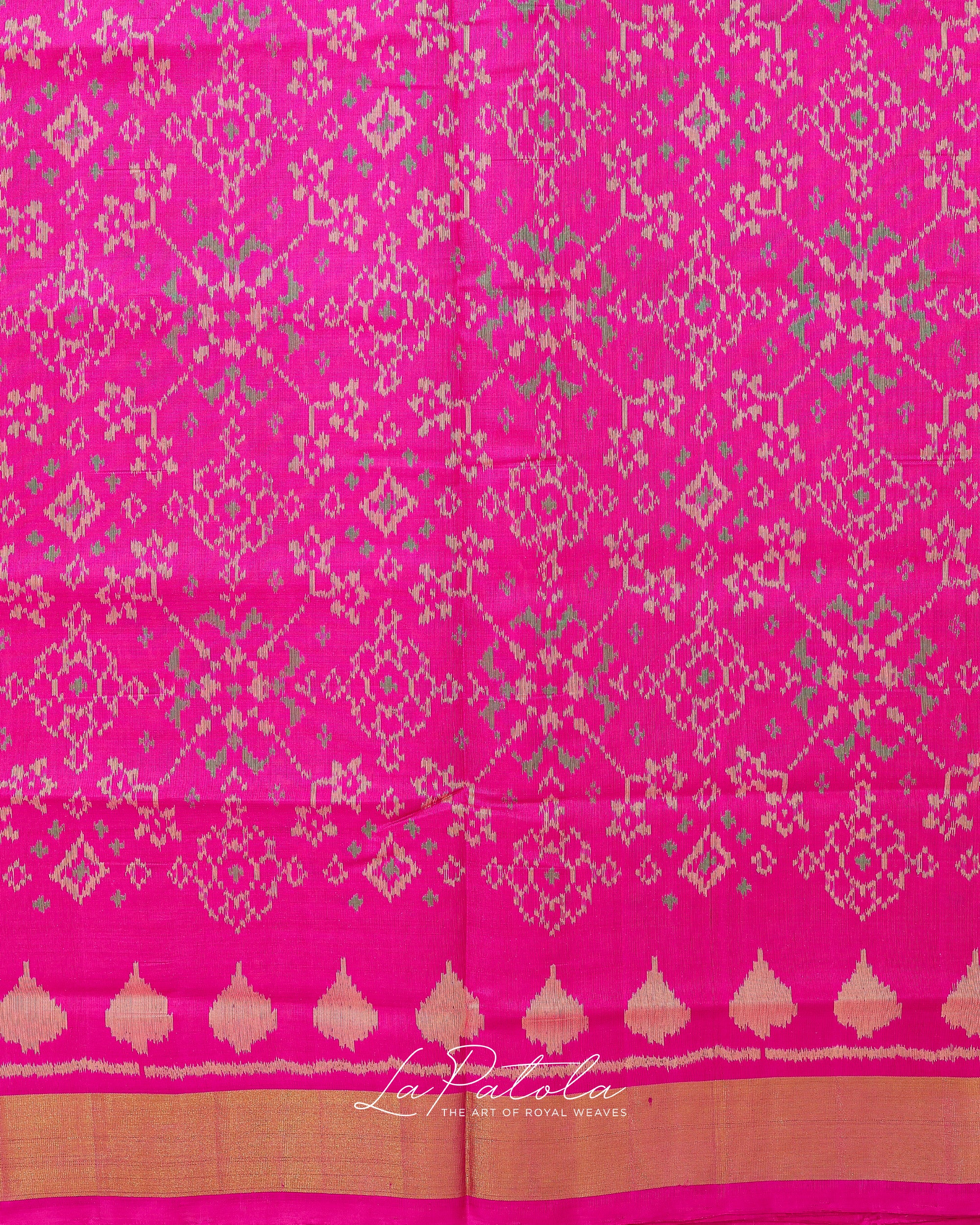 Fuchsia Pink Designer Patola Saree